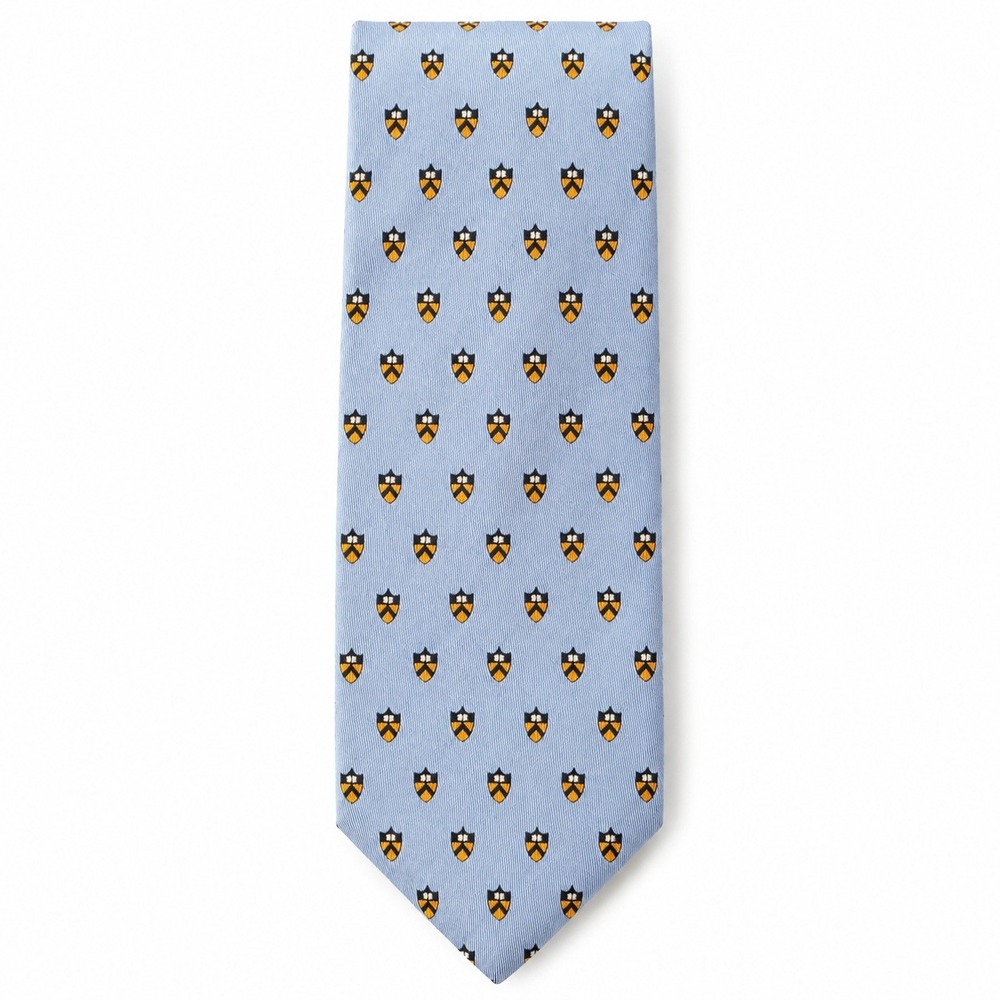 Vineyard Vines Princeton University Crest Silk Tie Light Blue Made in USA